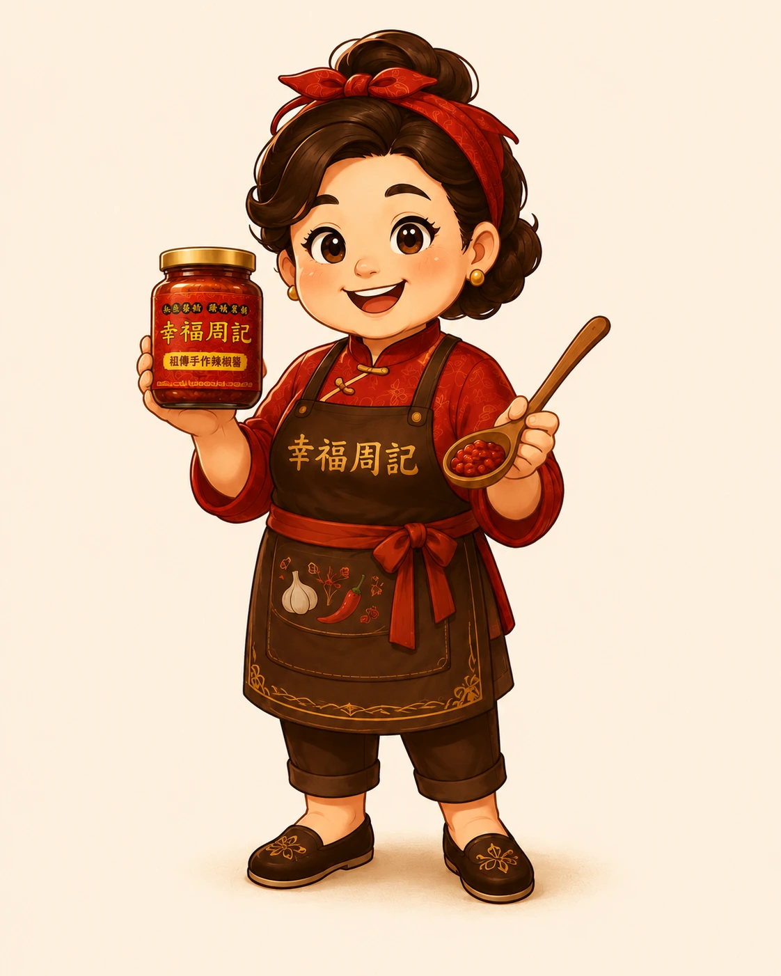 周肉丸拿著雙醬產品
